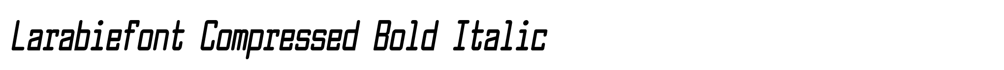 Larabiefont Compressed Bold Italic image